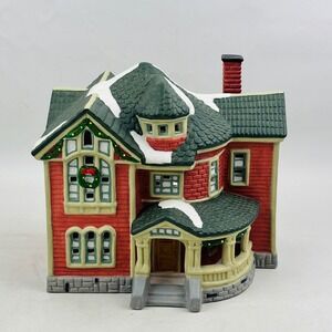 Copperfield Keepsake Porcelain‎ Lighted House Christmas Village Victorian Red